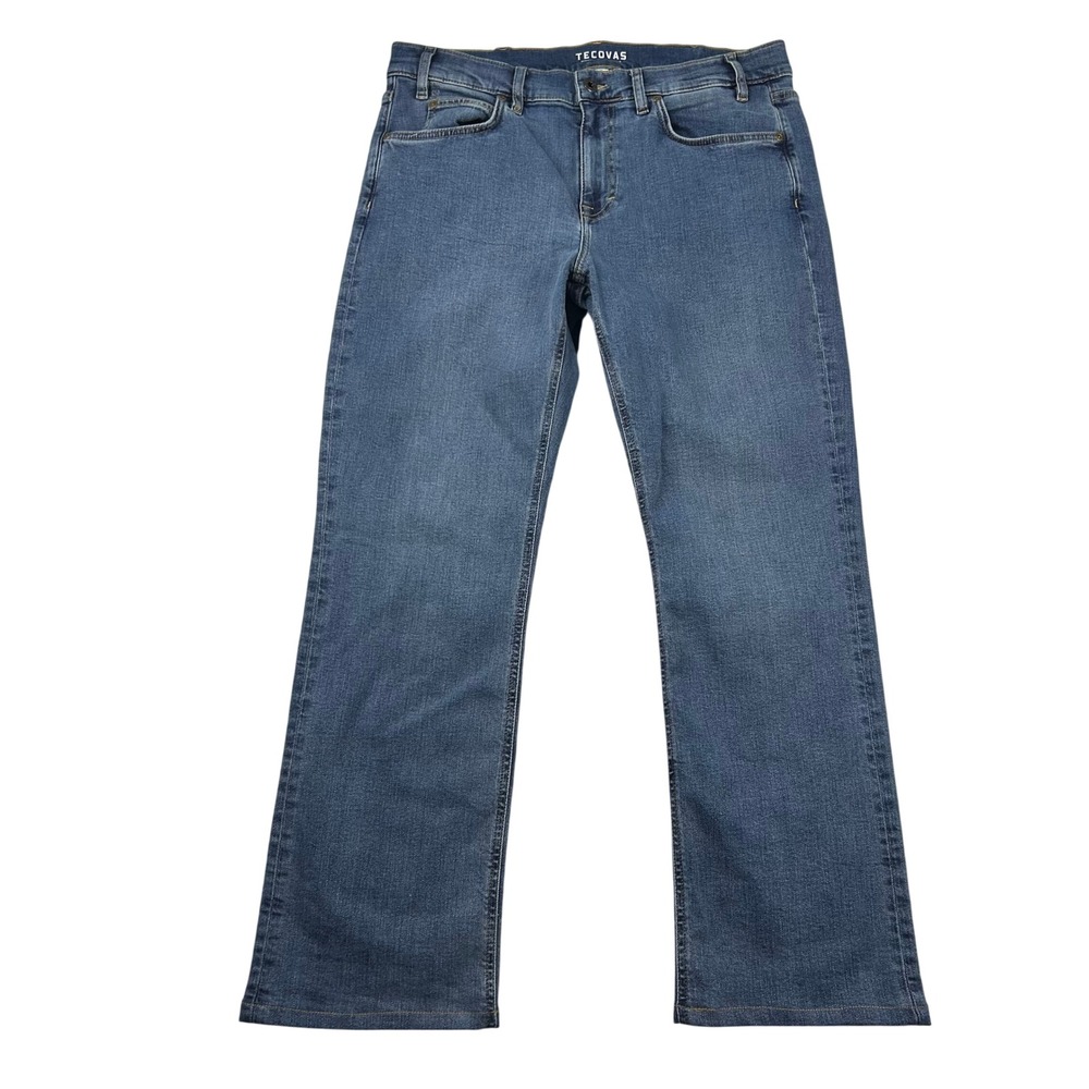 Tecovas  Jeans Mens 32x32 (fits 33x28) Slim Straight Blue Denim Western Hemmed
